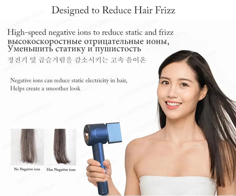 Super Hair Dryer 220V by Simples Market, blue negative-ion personal hair care tool