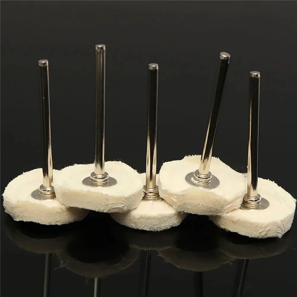 5 Pieces 25mm Cloth Polishing Wheels Buffing Pads For Jewelry And Metal Finishing On Dremel Rotary Tools