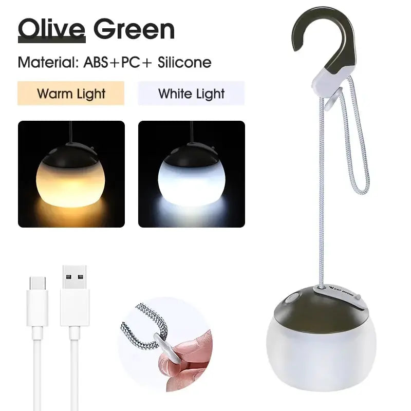 West Biking Camping Tent Hanging Light USB Rechargeable LED Lantern For Outdoor Camping Hiking And Emergency