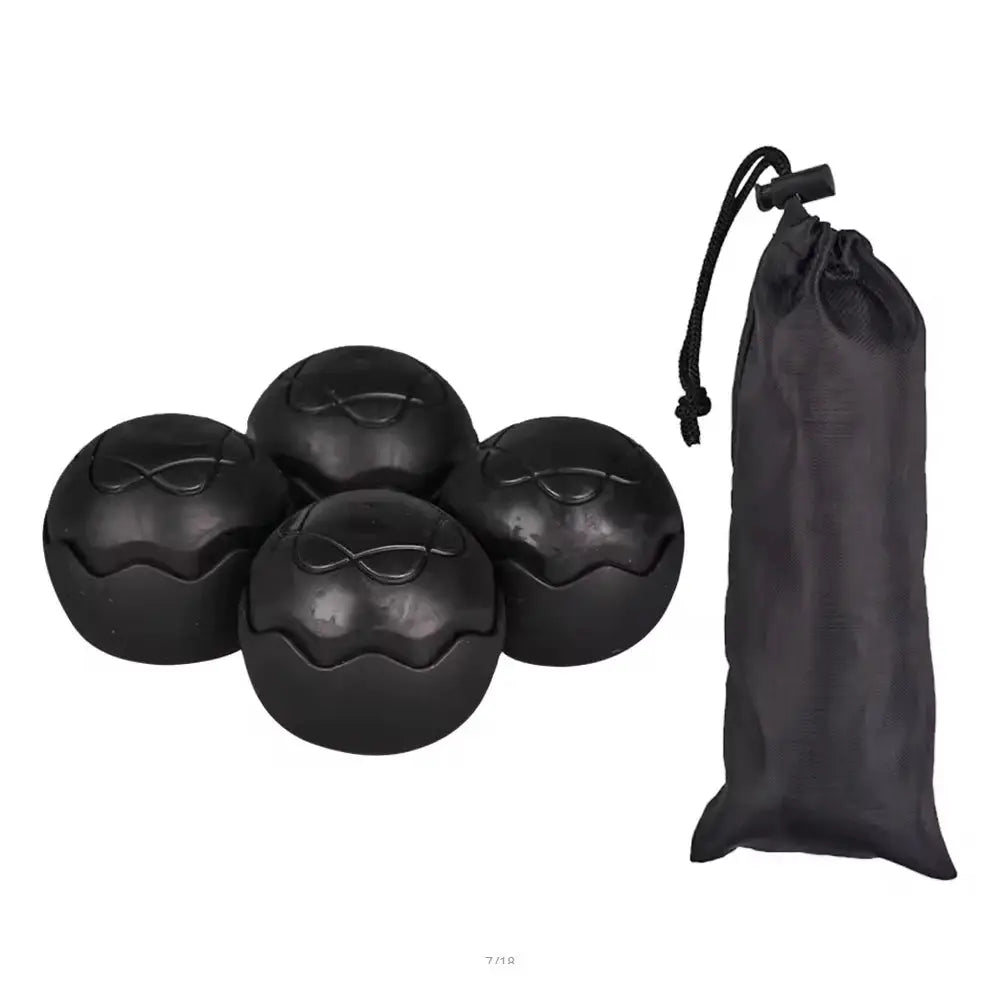 Simples Market black rubber chair leg caps, anti-slip feet pads, 4-pack with drawstring pouch
