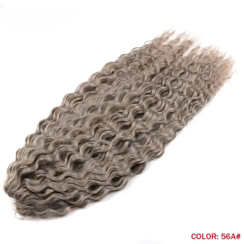 Ariel synthetic twist crochet hair, 22 inch, 300g, water-wave curls in color 56A (ombre blonde)