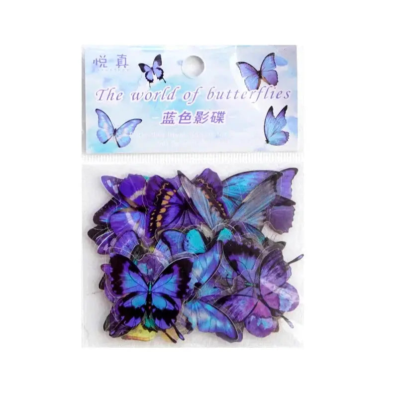 Journamm Butterfly Series 40 Pack PET Waterproof Stickers For Junk Journals Scrapbooks Collage And DIY Craft Aesthetics
