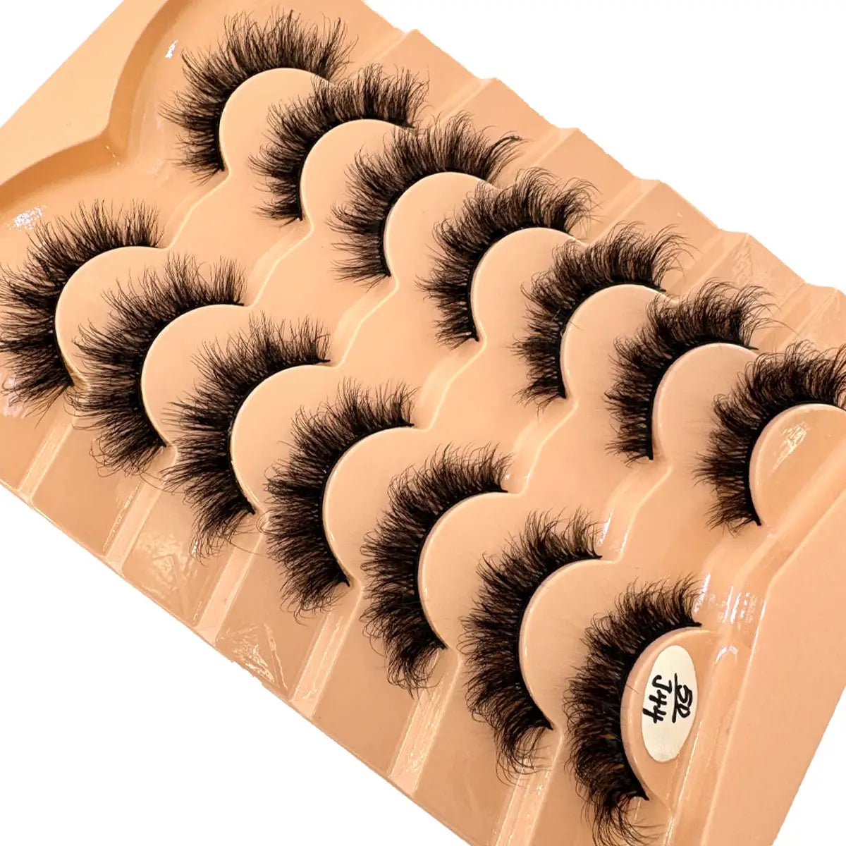 HBZGTLAD 7 Pair Faux Mink Lashes Fluffy Natural Look False Eyelashes Volume Wispy Crossed Thick Fox Eye Cat Eye