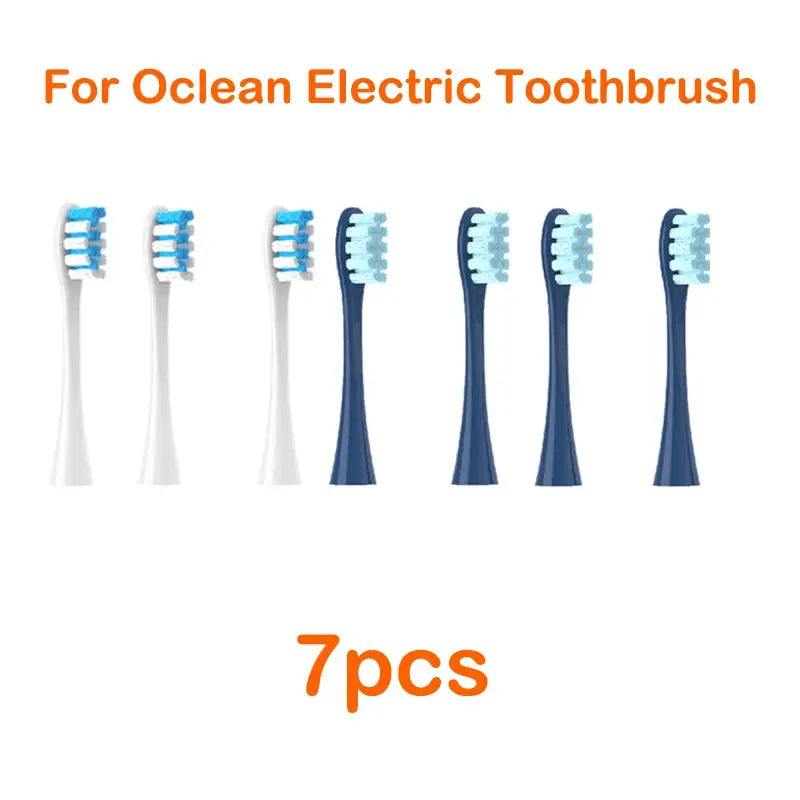 Oclean Flow Replacement Brush Heads Soft DuPont Tynex Bristles 7 Pack for Sonic Toothbrushes Gentle Plaque Removal