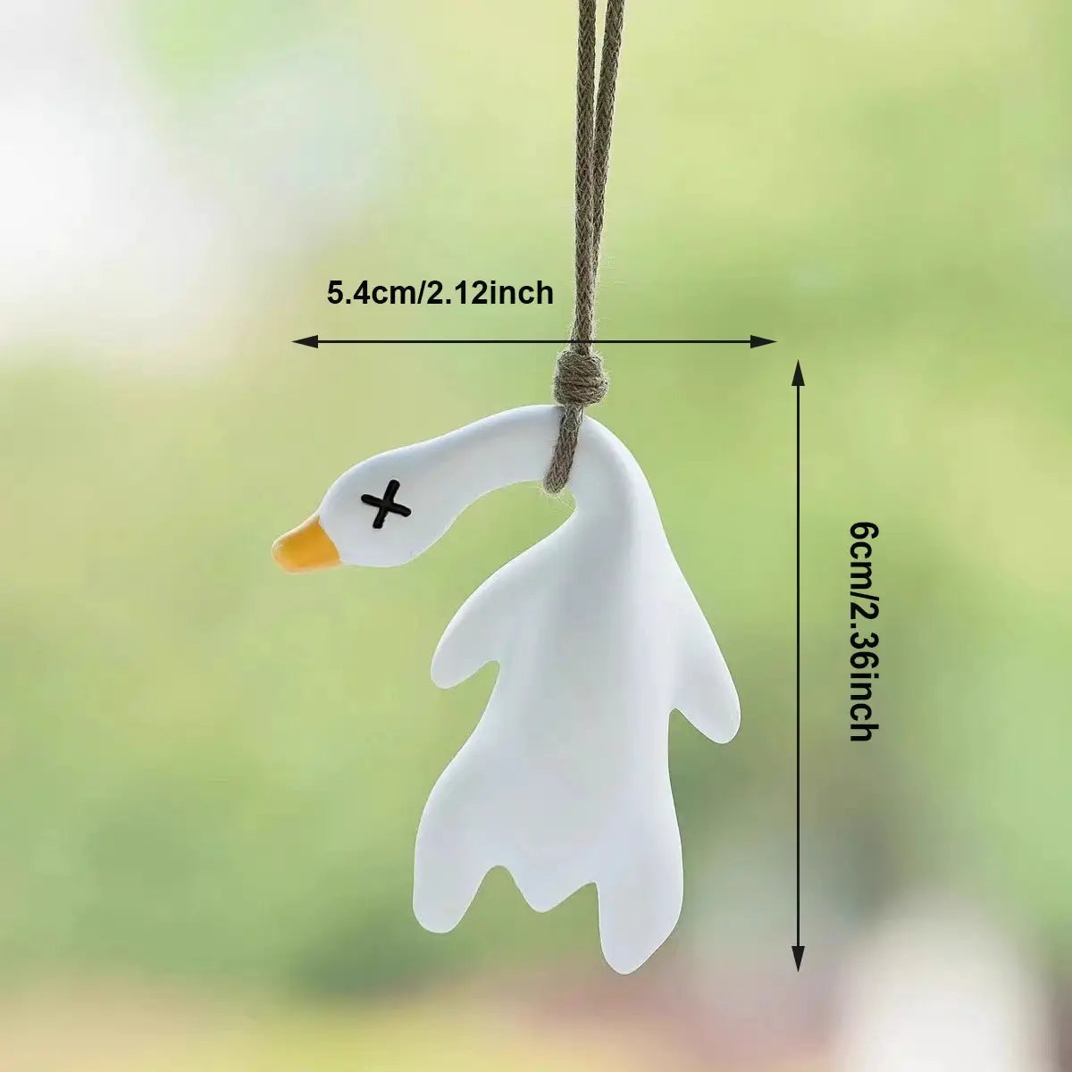 Color Changing Roast Duck Pendant Keychain UV Sensor Sunlight Activated Car Pendant Unisex Resin Jewelry
