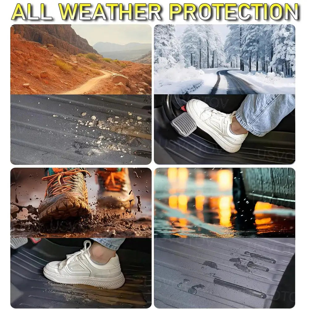 All-weather floor mats cargo liner for 2026 Tesla Model Y 6-seat, by Simples Market.
