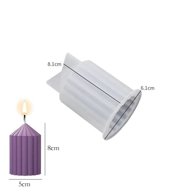 Cylindrical Silicone Candle Mold For DIY Aromatherapy Candles Soap Resin Plaster Crafts 12.1 x 5 x 5 cm - Simples Market