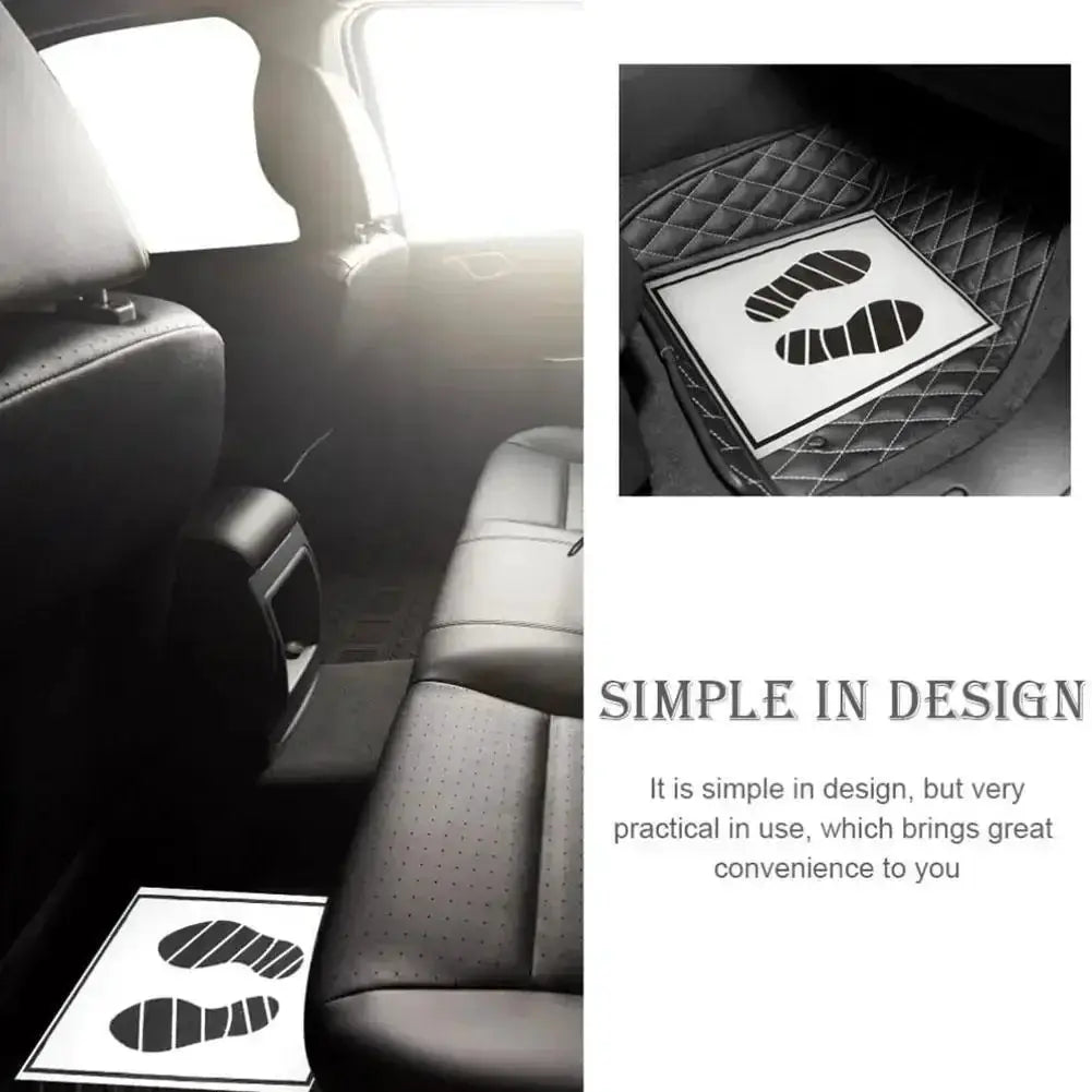 Disposable car floor mats set, 2 pcs; waterproof anti-slip interior protection