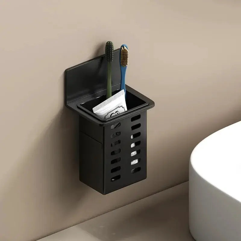 Home Essentials Wall Mounted Toothbrush Storage Rack Space Saving Toothpaste And Toothbrush Organizer