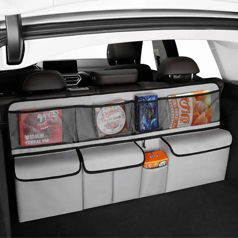 AutoEase Car Trunk Storage Bag Back Seat Hanging Organizer For SUV Multi Functional Oxford Fabric