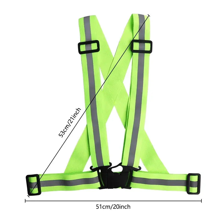 Adjustable Lightweight Reflective Vest for Night Walking and Biking Safety Gear Waterproof Vest with Straps