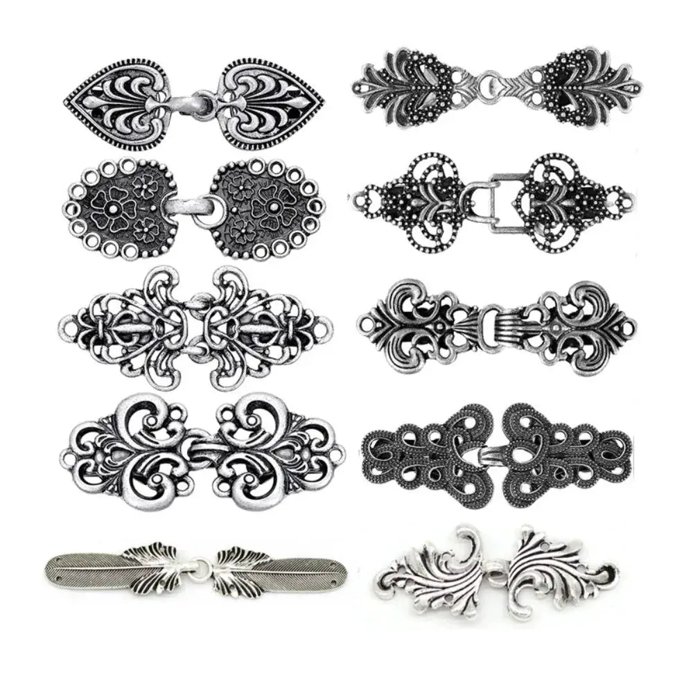 HeritageWeave Vintage Sweater Clips Durable Metal Cape Shawl Cardigan Fasteners For Dresses And Shirts