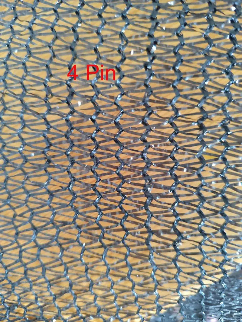Shade cloth 6x6m black with grommets for sun shade and anti-UV protection