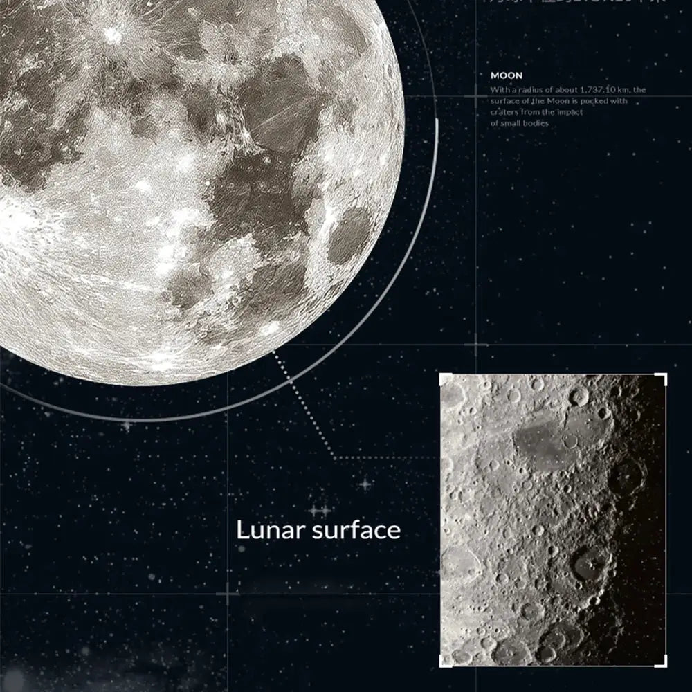 LED Moon Wall Lamp by Simples Market; remote-controlled, dimmable mural night light for modern bedroom decor.