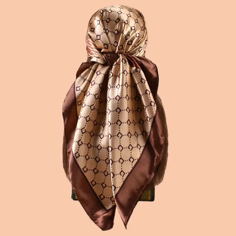 Womens Satin Square Scarf 90x90 Inch Beach Accessory Multiuse Headscarf Hair Towel For Summer Fashion