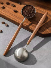 VintageWood Co Coffee Spoon With Walnut Wood Handle And Durable Stainless Steel Bowl For Precise Measurements