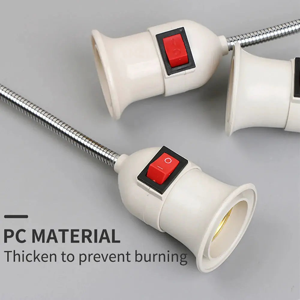 Direct Plug In Rotary Lamp Head E27 Socket Converter With Switch EU US Plug Lamp Holder For LED Table Lamp Base