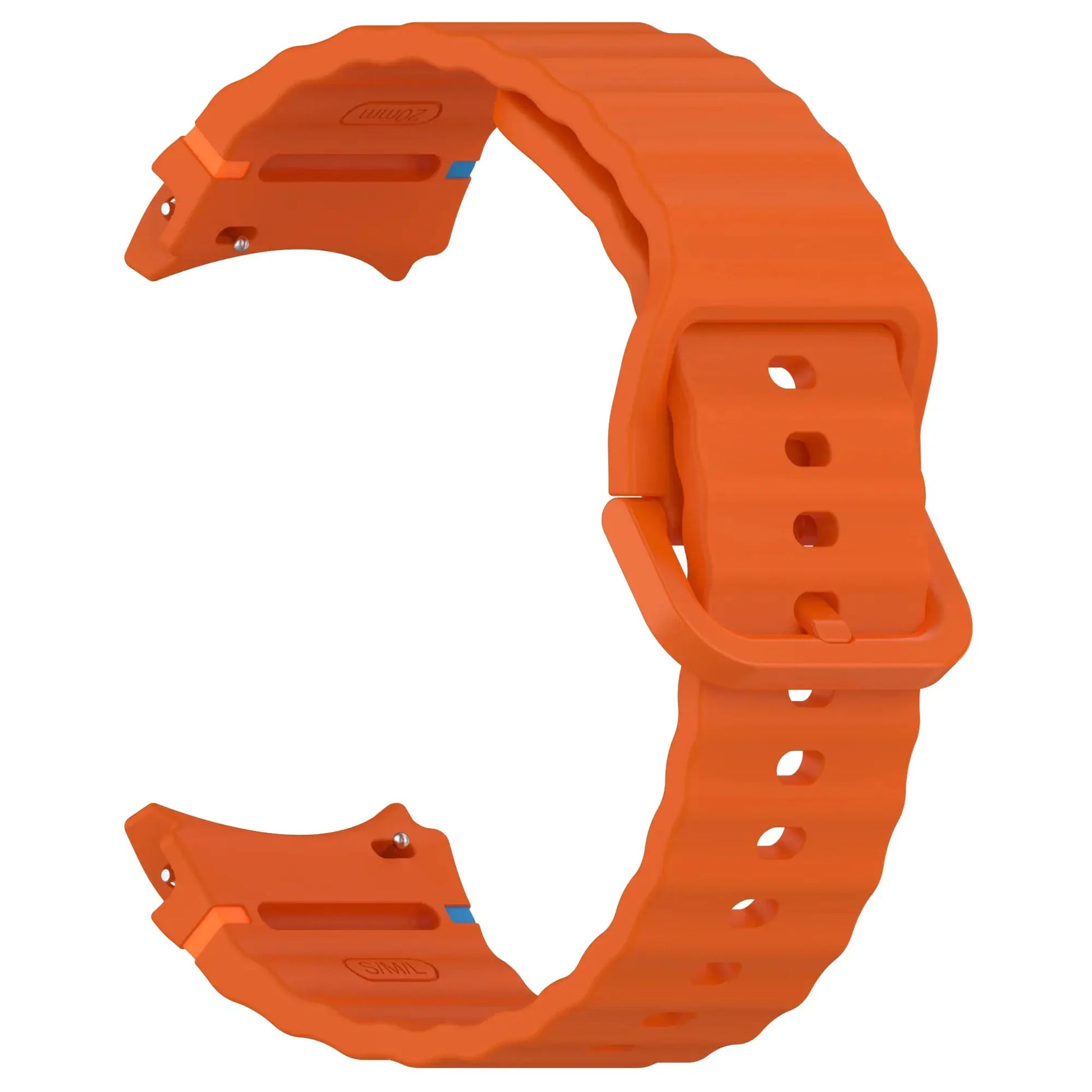 Simples Market orange silicone Galaxy Watch strap set for Samsung 44/40mm with buckles