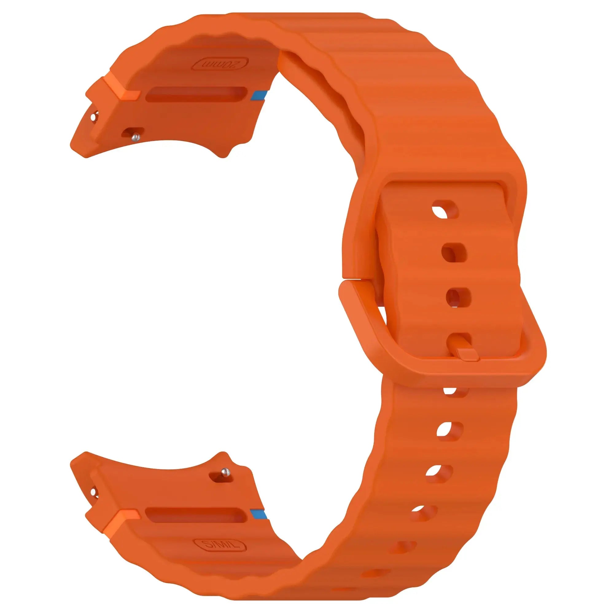 Simples Market orange silicone Galaxy Watch strap set for Samsung 44/40mm with buckles
