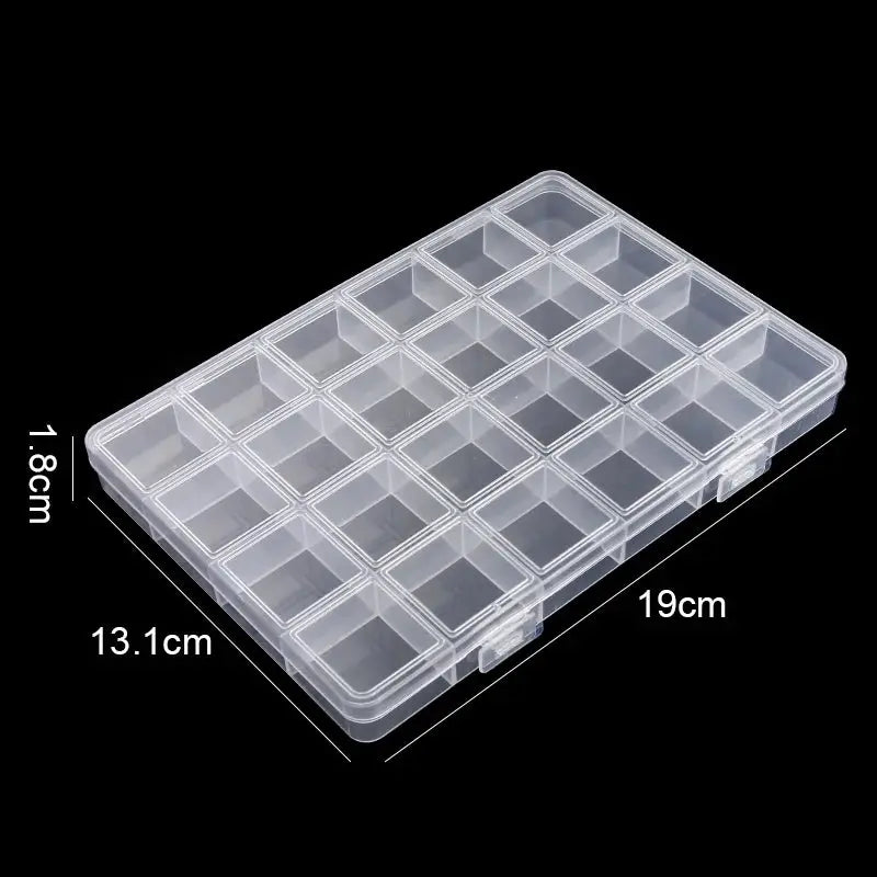 Transparent Storage Container Jewelry Box Clear Plastic Organizer For Beads And Earring Display Case