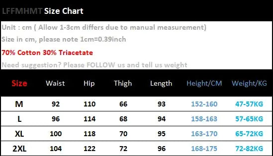 Simples Market 6223 blue denim cargo overalls size chart with waist/hip/thigh measurements (M-2XL)
