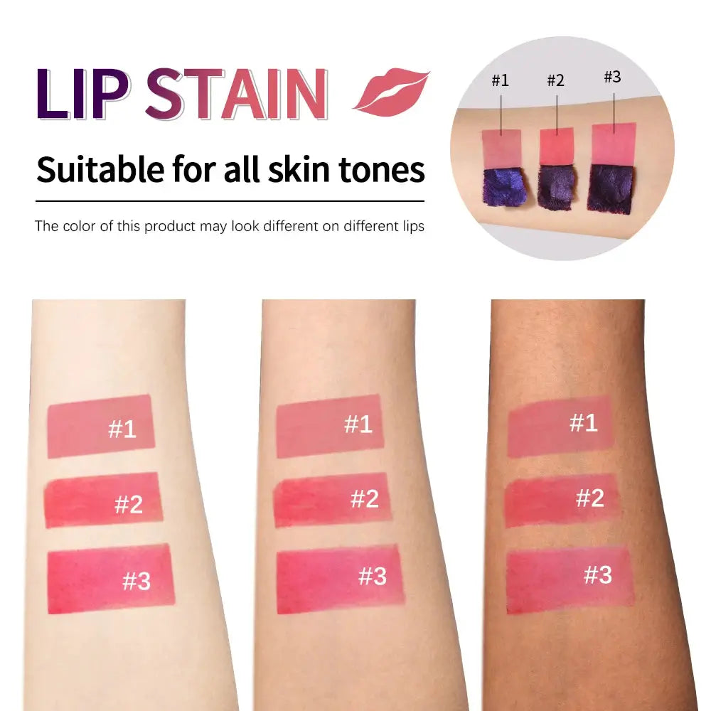 RadiantHue Lip Stain Peel Off Long Lasting Waterproof Transfer Proof Pink Lip Color for Women
