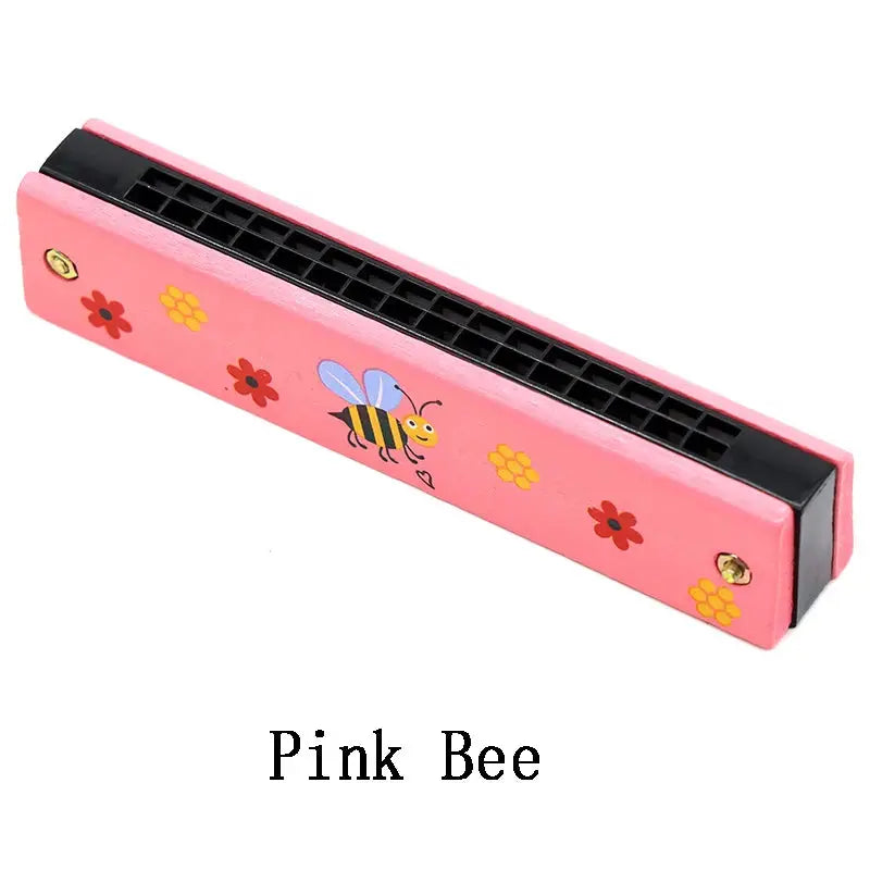 Children Wooden Harmonica Musical Instrument Toy for Early Education Teaching Aid and Puzzle for Kindergarten Beginners