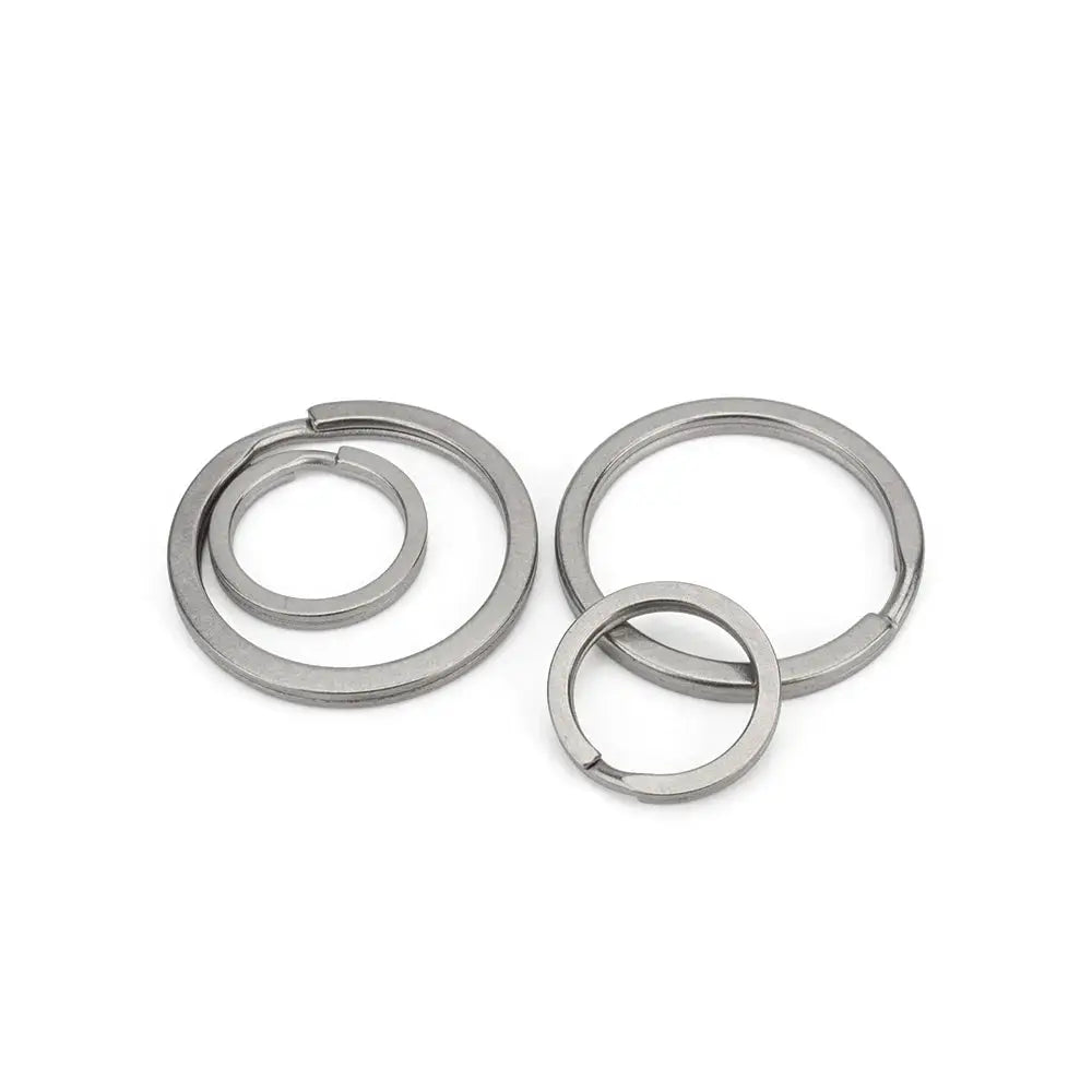 5pcs titanium alloy key rings set, 18mm and 30mm, outdoor EDC buckle accessories