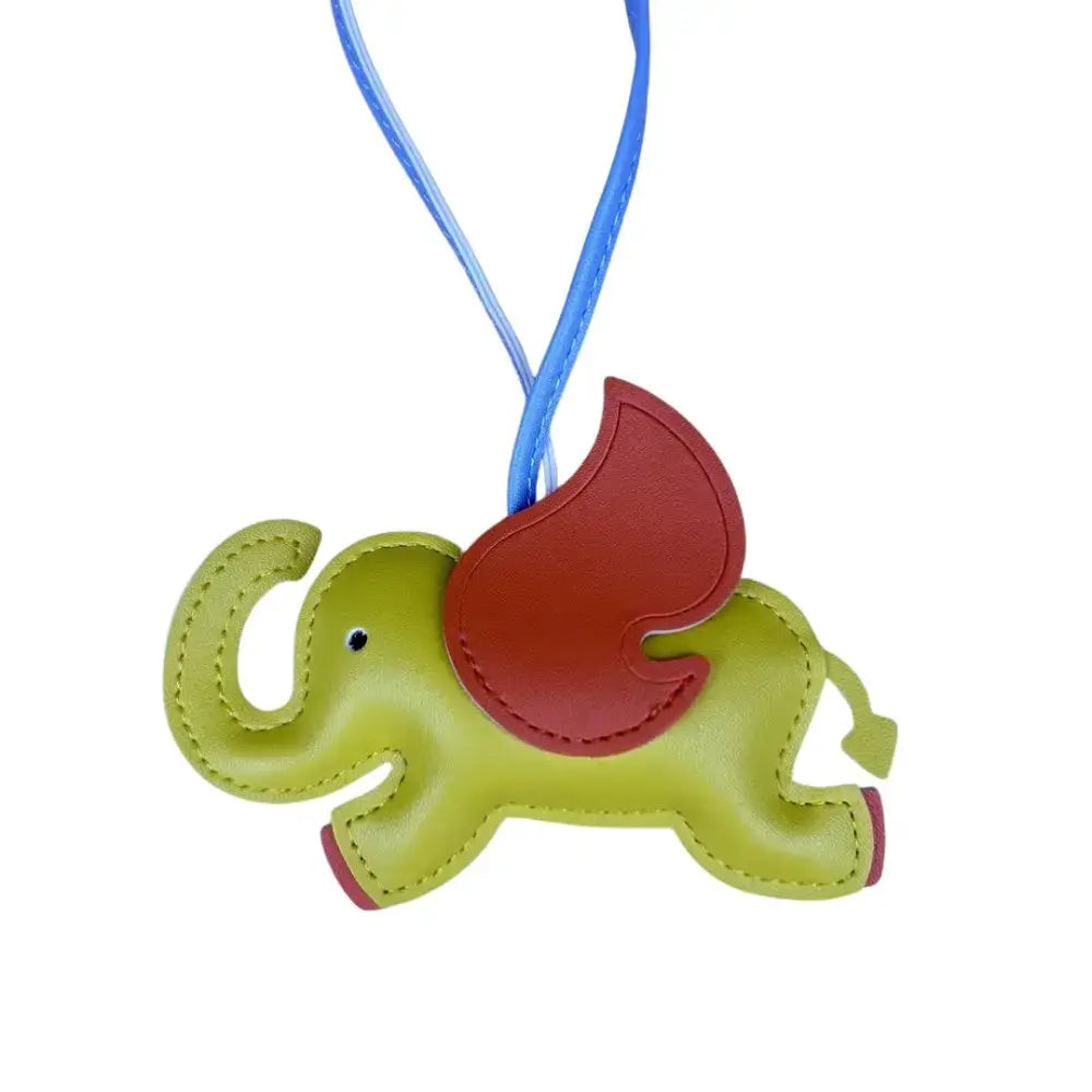 Elephant Bag Charm For Purse And Keys Multi Color PU Leather Accessory For Backpack