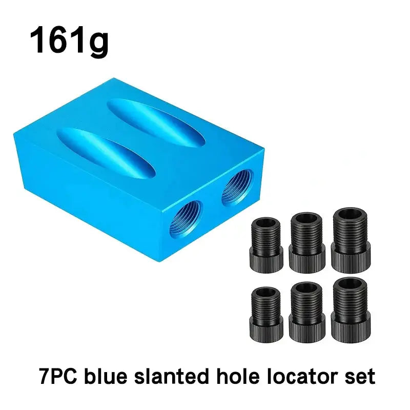 Blue 7 To 15 Piece 15 Degree Inclined Hole Locator For Drill Installation Tool With F Clamp And Three Point