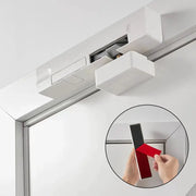 White hydraulic door closer damper for wooden doors; silent automatic closing with anti-pinching