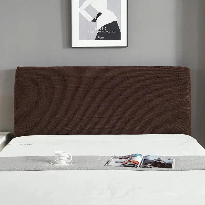Bed headboard cover by Simples Market, grey elastic polar fleece, all-inclusive for home use