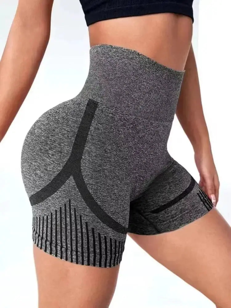 FlexiFit Women Yoga Shorts Seamless High Waist Fitness Shorts With Breathable Stretch for Yoga Running and Gym