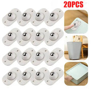Self Adhesive Caster Wheels Mini Swivel 360 Degree Rotation Universal Fit for Furniture Storage Boxes ABS Construction