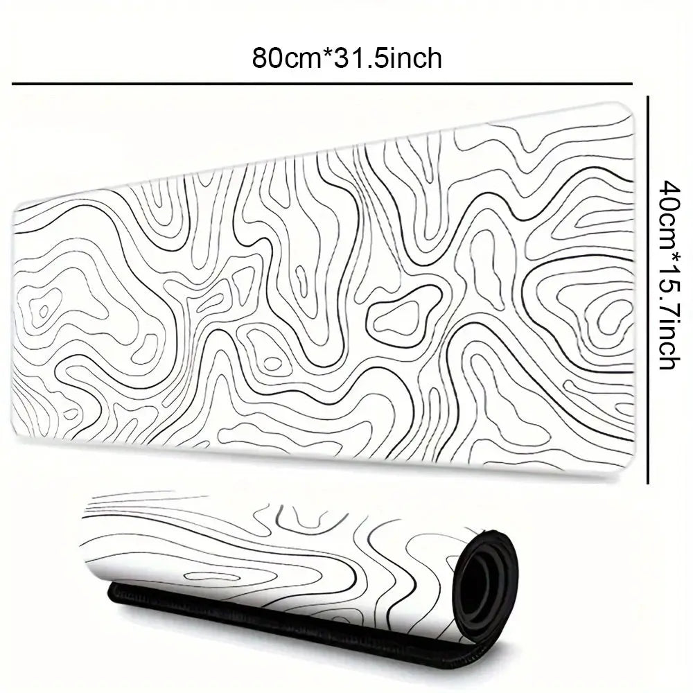 Large Extended Gaming Mouse Pad With Stitched Edges And Non Slip Rubber Base For Desk