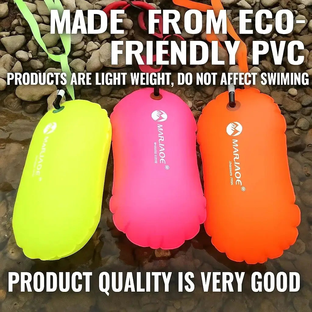 Open Water Inflatable Swim Buoy With Dry Bag For Safety Tow Float PVC Pool Accessory