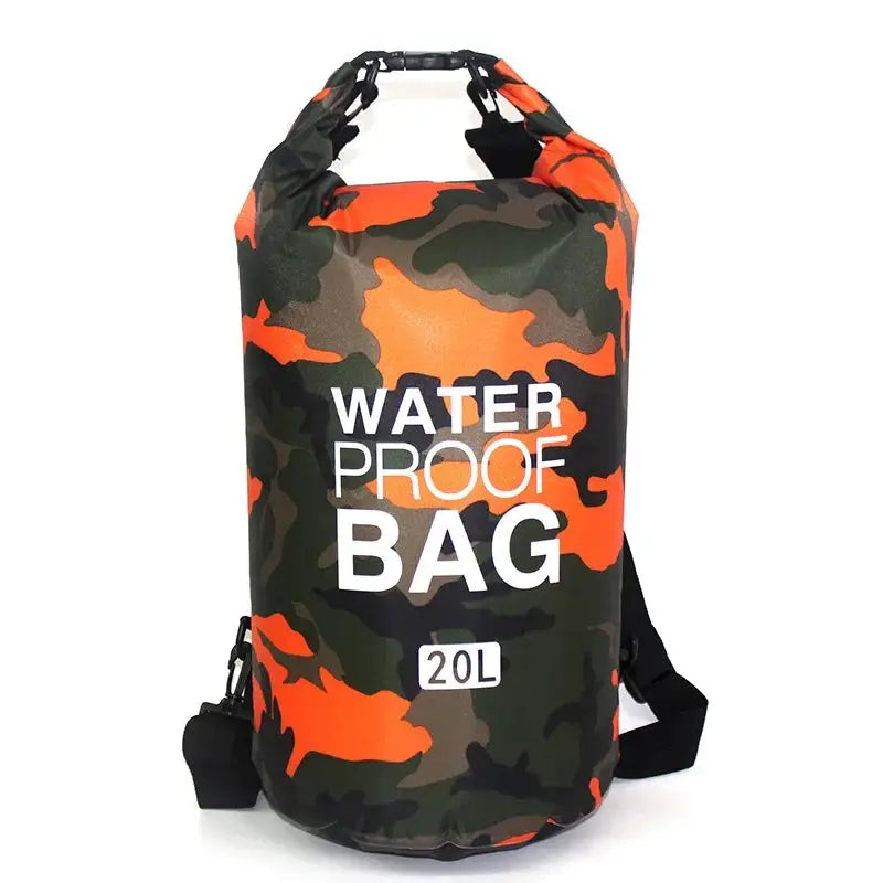 Dry bag waterproof 20L with camo print for outdoor water sports