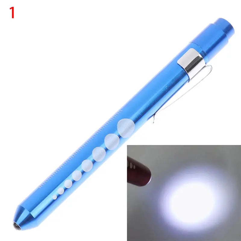 Medical Pen Light With Pupil Gauge Measurements LED Illumination Portable Aluminum Alloy Body Pocket Clip