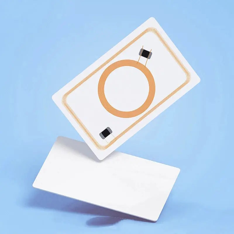 Simples Market rewritable IC+ID UID composite RFID key cards, white with copper coil pattern (2 cards)