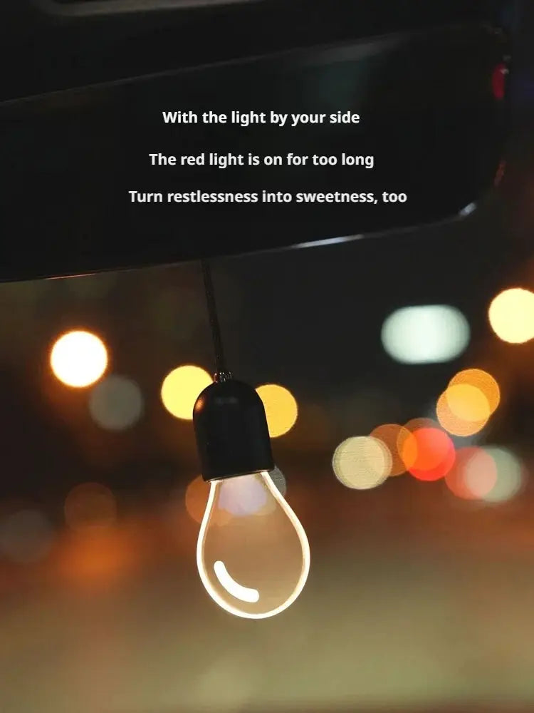 SEAMETAL car rearview mirror ornament hanging LED bulb atmosphere lamp; warm white, by Simples Market