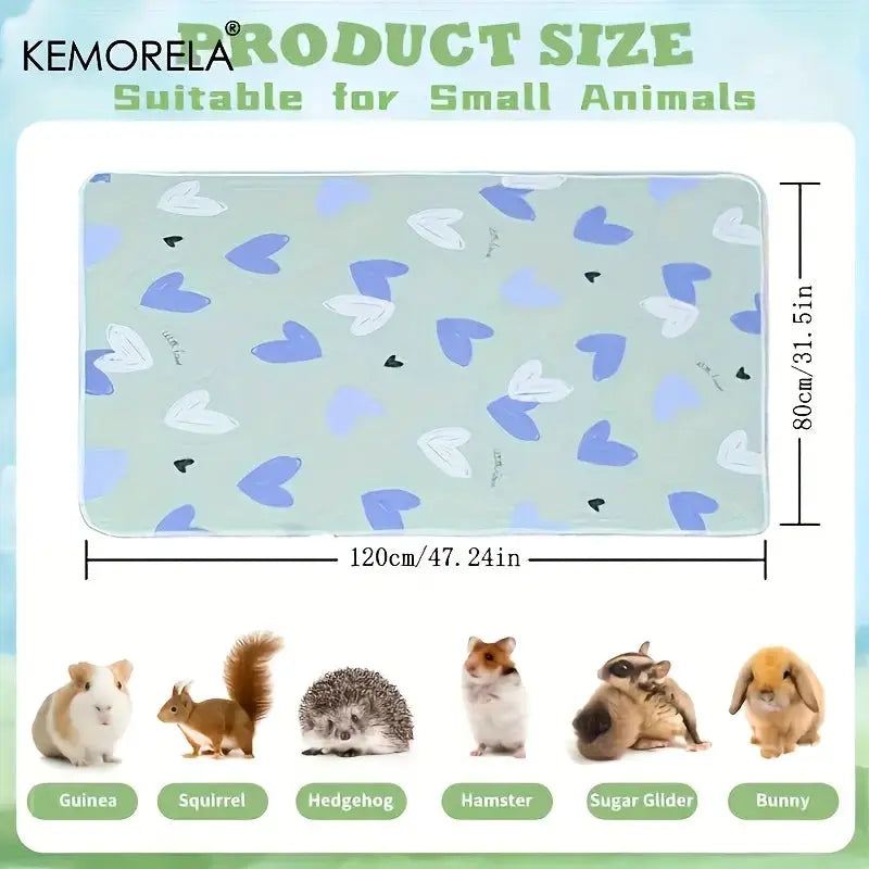 Kemorela Washable Cage Mat 31x47 1 Pack for Guinea Pigs Hamsters Rabbits Non Slip Absorbent Bedding
