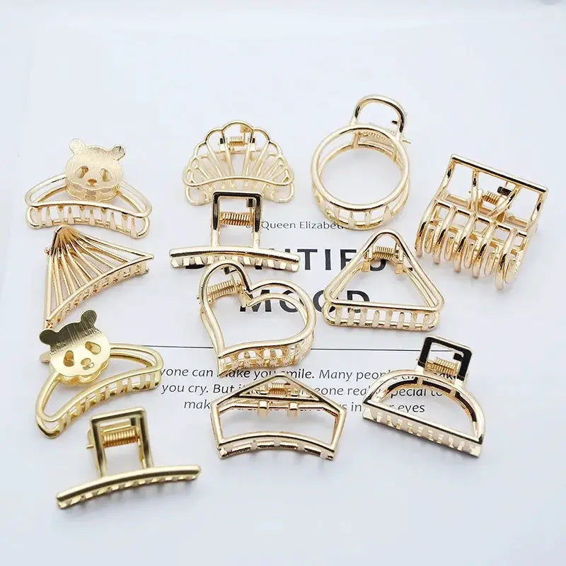 LuxeHair Geometric Metal Hair Claw Clip For Women And Girls Elegant Minimal Design For Secure Hold