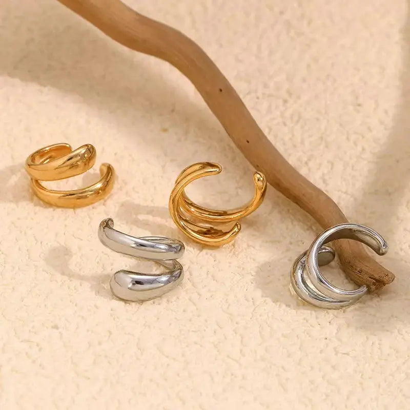 Gold Color Non Piercing Ear Cuff Earrings For Women Minimalist Daily Wear Trendy Gift 2026