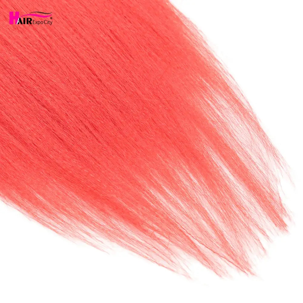 Easy Braids 26in synthetic jumbo braids hair extensions in coral ombre, pre-stretched, Simples Market