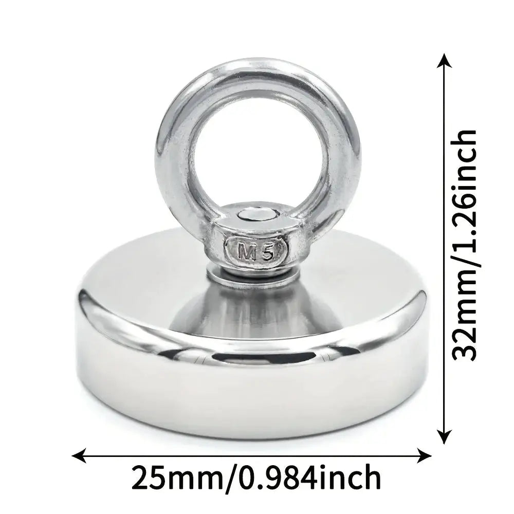 Neodymium Fishing Magnet N52 With Countersunk Eyebolt Salvage