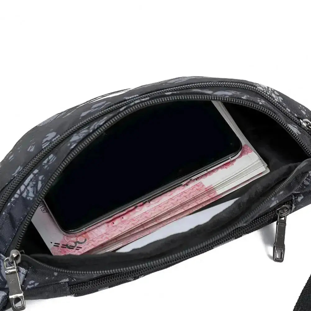 Simples Market waterproof patterned waist pack for sports with phone and cash inside