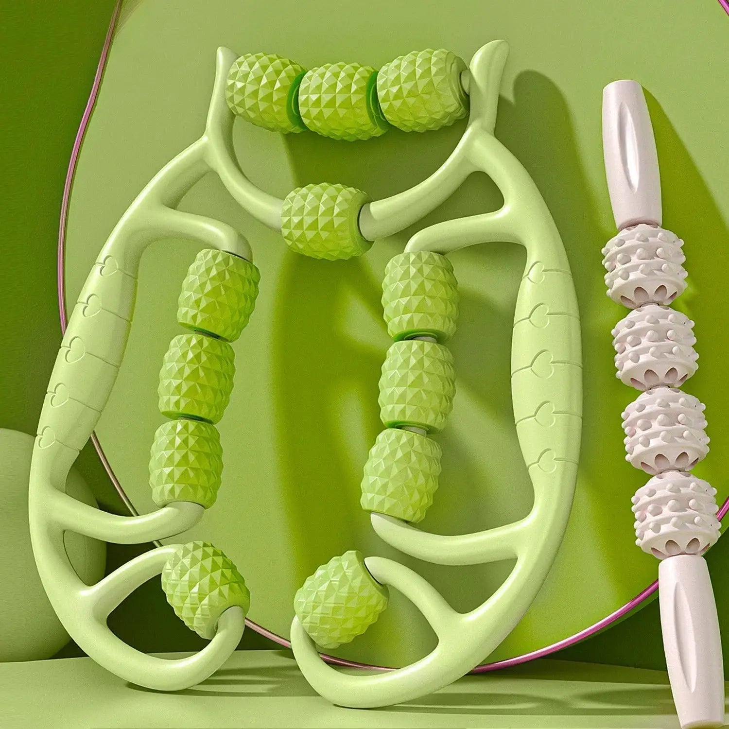 12 Wheel Annular Leg Clamp Massager For Anti Cellulite Body Slimming And Deep Tissue Massage