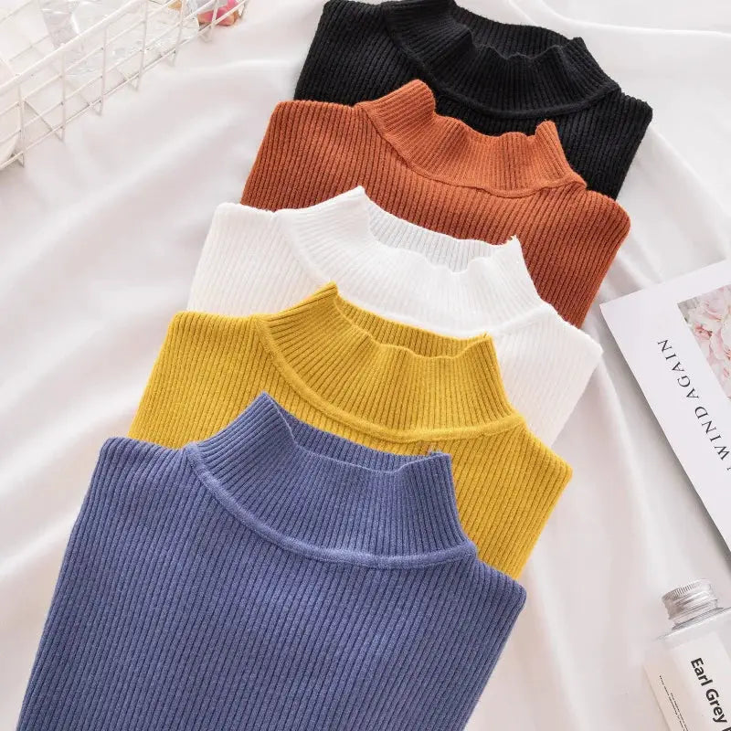 EverSoft Women Turtleneck Knitted Sweater Soft Cashmere Blend For Cozy Warmth In Autumn And Winter