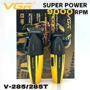 VGR V-285 hair trimmer set; two yellow and black metal clippers with adjustable blades, Simples Market