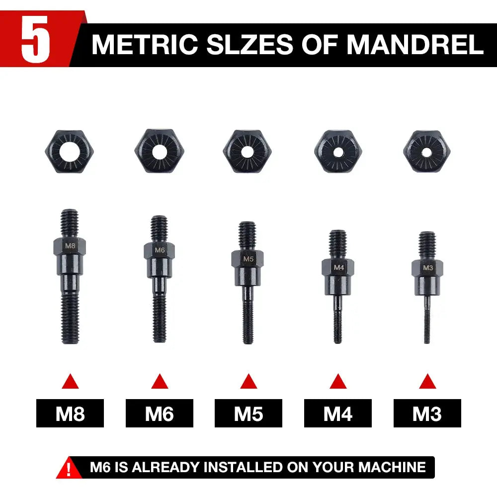 Electric Rivet Nut Gun M3 M4 M5 M6 M8 Industrial Grade Nut Riveting Tool For Fast Reliable Repairs